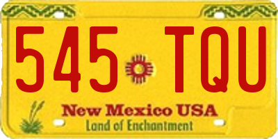 NM license plate 545TQU