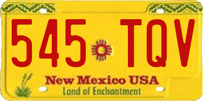 NM license plate 545TQV