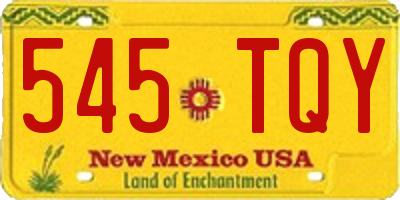 NM license plate 545TQY