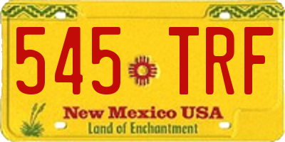 NM license plate 545TRF