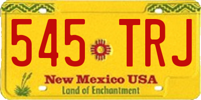 NM license plate 545TRJ