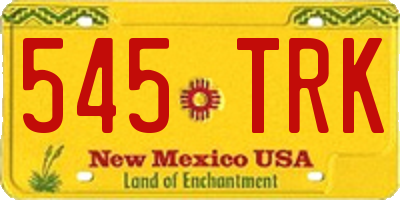 NM license plate 545TRK
