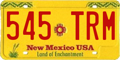 NM license plate 545TRM