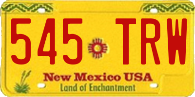 NM license plate 545TRW