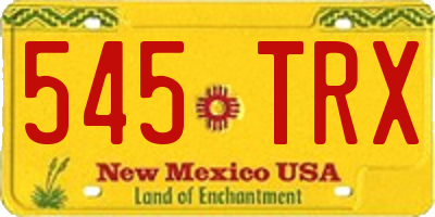 NM license plate 545TRX