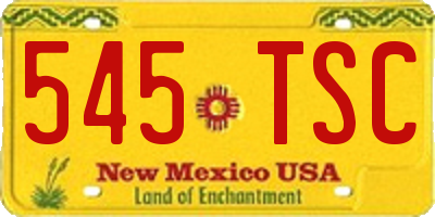 NM license plate 545TSC