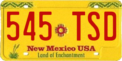 NM license plate 545TSD