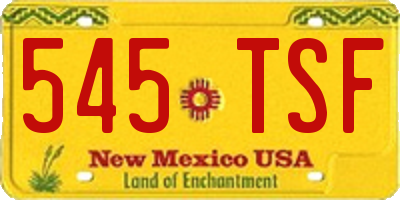 NM license plate 545TSF