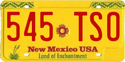 NM license plate 545TSO