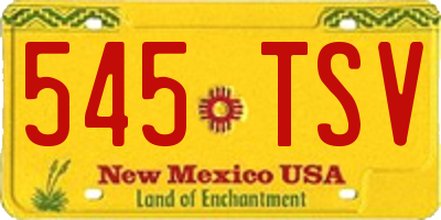 NM license plate 545TSV