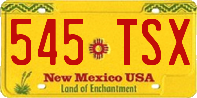 NM license plate 545TSX