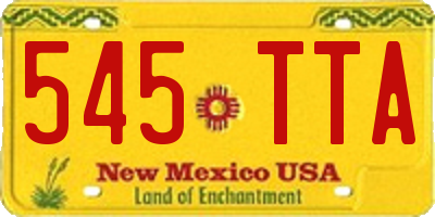 NM license plate 545TTA