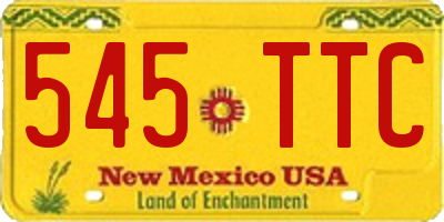 NM license plate 545TTC