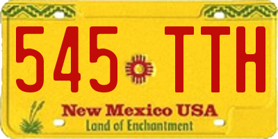 NM license plate 545TTH