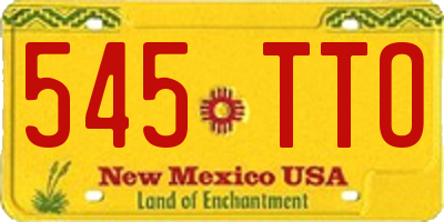 NM license plate 545TTO