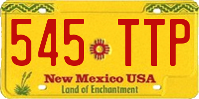 NM license plate 545TTP