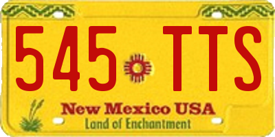 NM license plate 545TTS