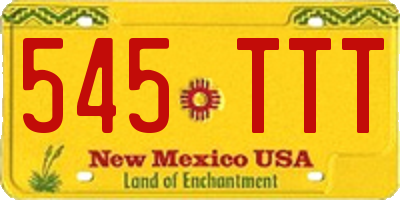 NM license plate 545TTT