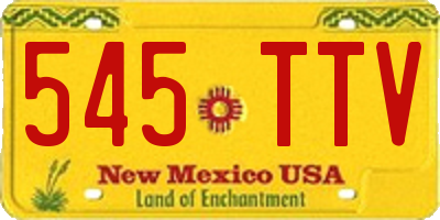 NM license plate 545TTV