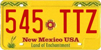 NM license plate 545TTZ
