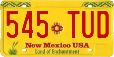 NM license plate 545TUD
