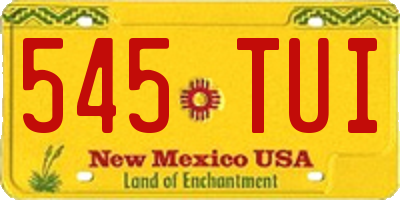 NM license plate 545TUI