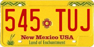 NM license plate 545TUJ