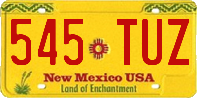 NM license plate 545TUZ