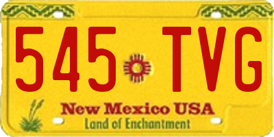 NM license plate 545TVG