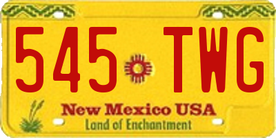 NM license plate 545TWG