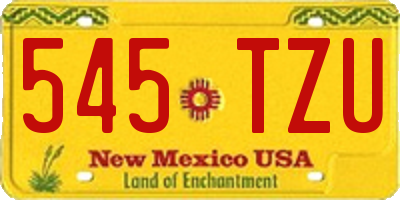 NM license plate 545TZU