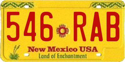 NM license plate 546RAB