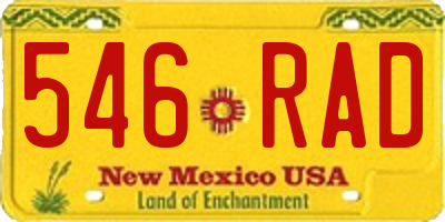 NM license plate 546RAD