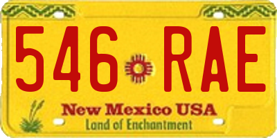 NM license plate 546RAE