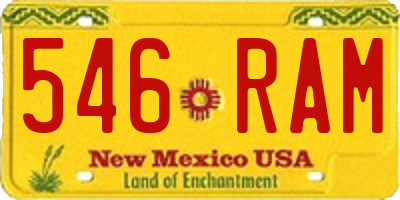 NM license plate 546RAM