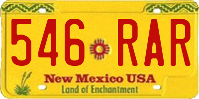 NM license plate 546RAR