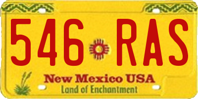 NM license plate 546RAS