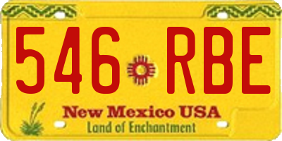 NM license plate 546RBE