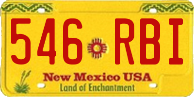 NM license plate 546RBI