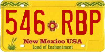 NM license plate 546RBP