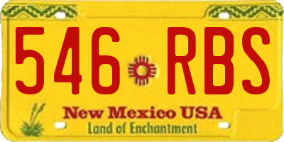 NM license plate 546RBS