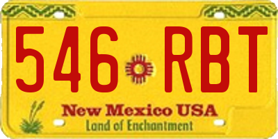 NM license plate 546RBT
