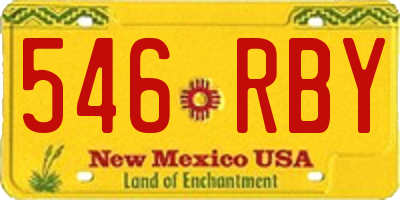 NM license plate 546RBY
