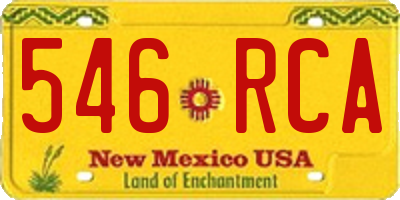NM license plate 546RCA