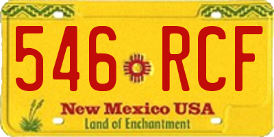 NM license plate 546RCF