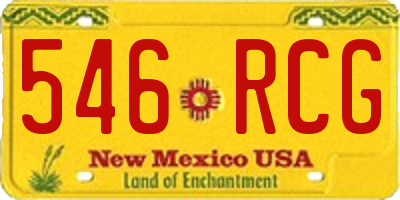 NM license plate 546RCG