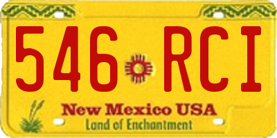 NM license plate 546RCI