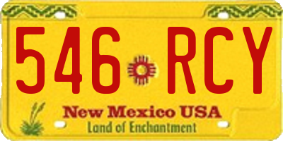 NM license plate 546RCY