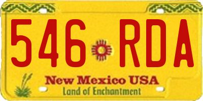 NM license plate 546RDA