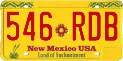 NM license plate 546RDB